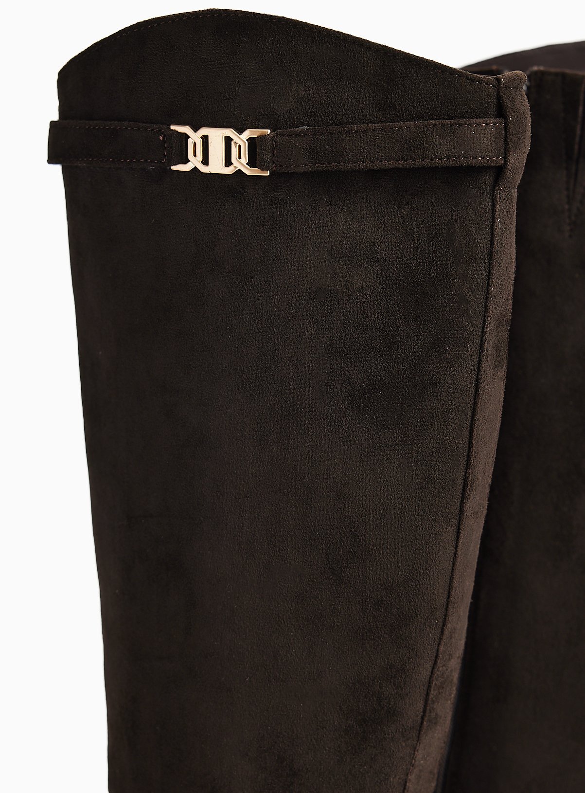 Black Faux Suede Long Equestrian Rider Boots 4 - Image 3 thumbnail